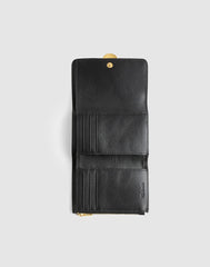 The Sculpted Metal Trifold Wallet TRUE BLACK
