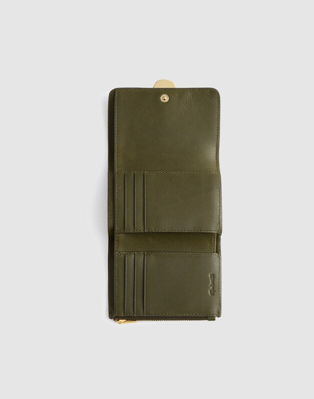 The Sculpted Metal Trifold Wallet LODEN