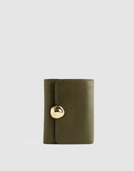 The Sculpted Metal Trifold Wallet LODEN