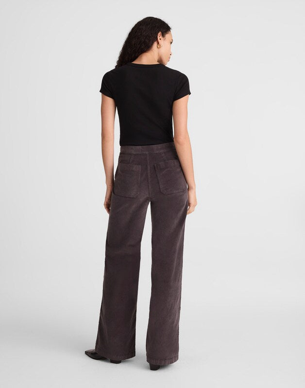 The Wide-Leg Pant in Corduroy BLACK COAL