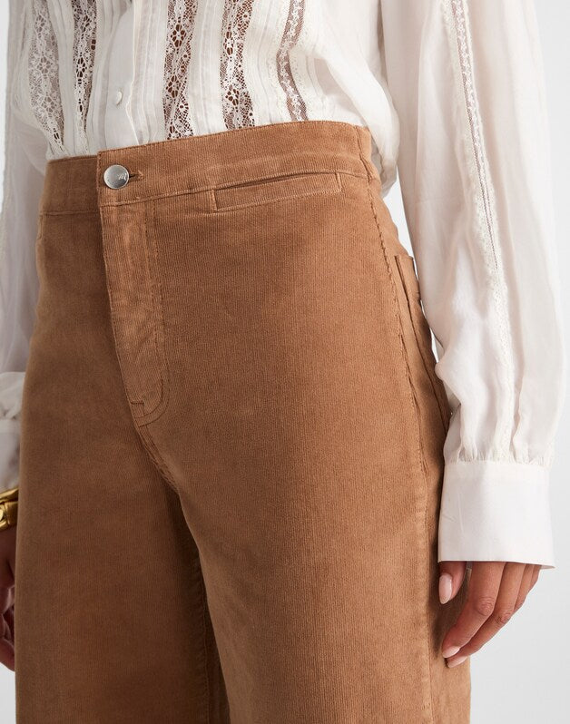 The Wide-Leg Pant in Corduroy TOASTED UMBER