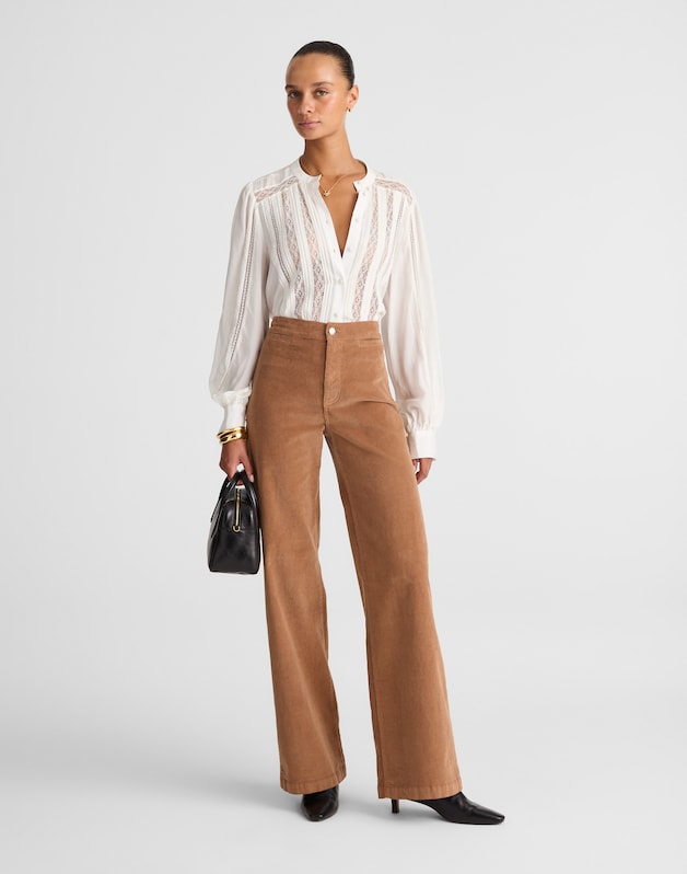 The Wide-Leg Pant in Corduroy TOASTED UMBER