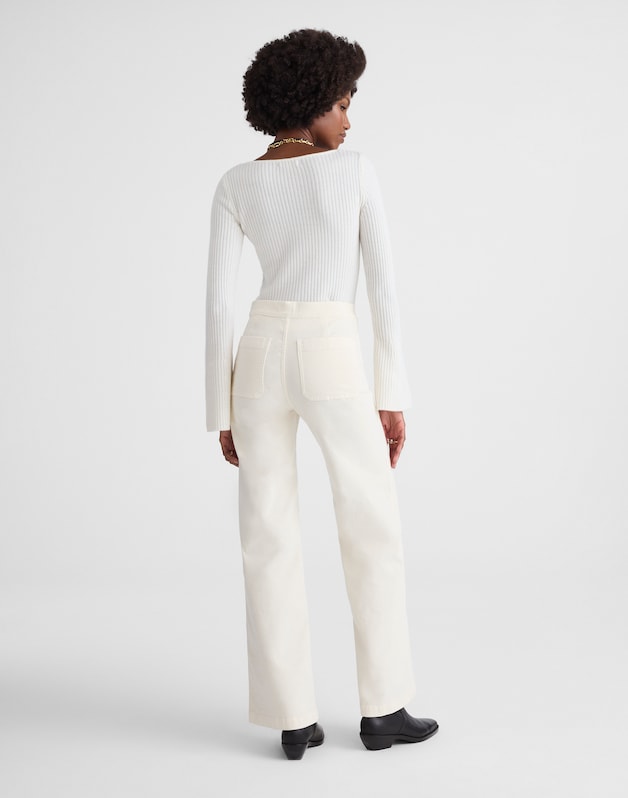 The Wide-Leg Pant in Corduroy VINTAGE IVORY