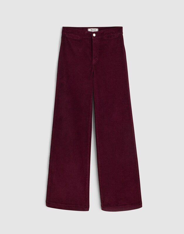 The Wide-Leg Pant in Corduroy DARK POMEGRANATE