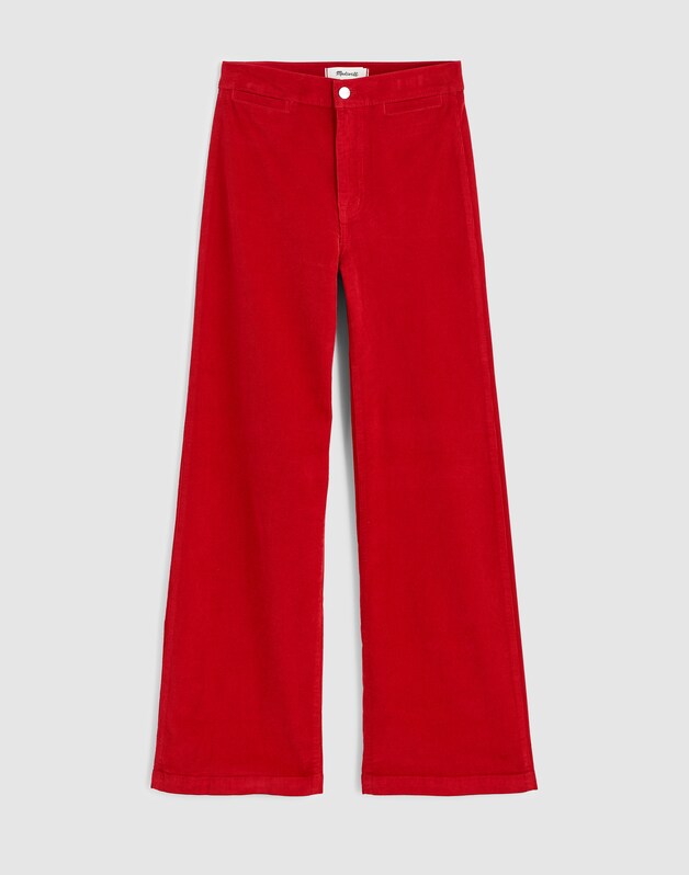 The Wide-Leg Pant in Corduroy CRIMSON