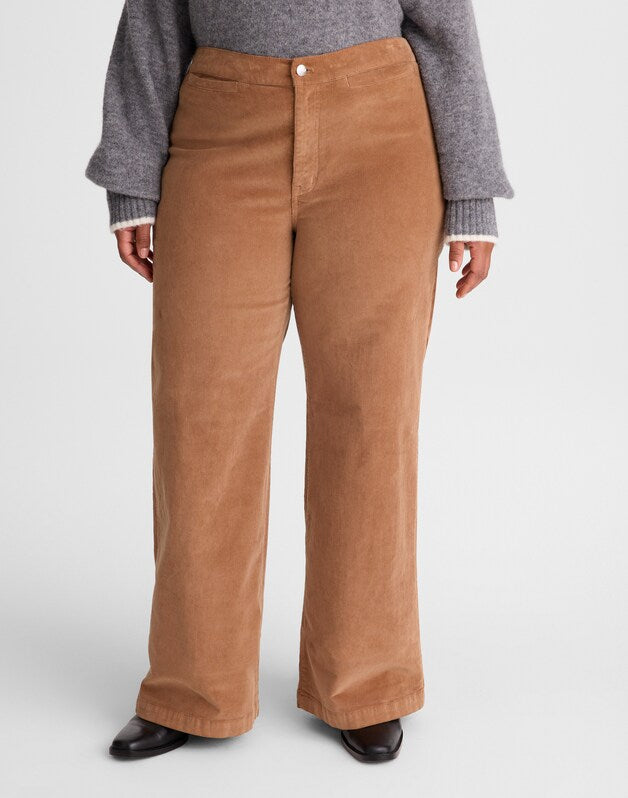 The Plus Wide-Leg Pant in Corduroy TOASTED UMBER