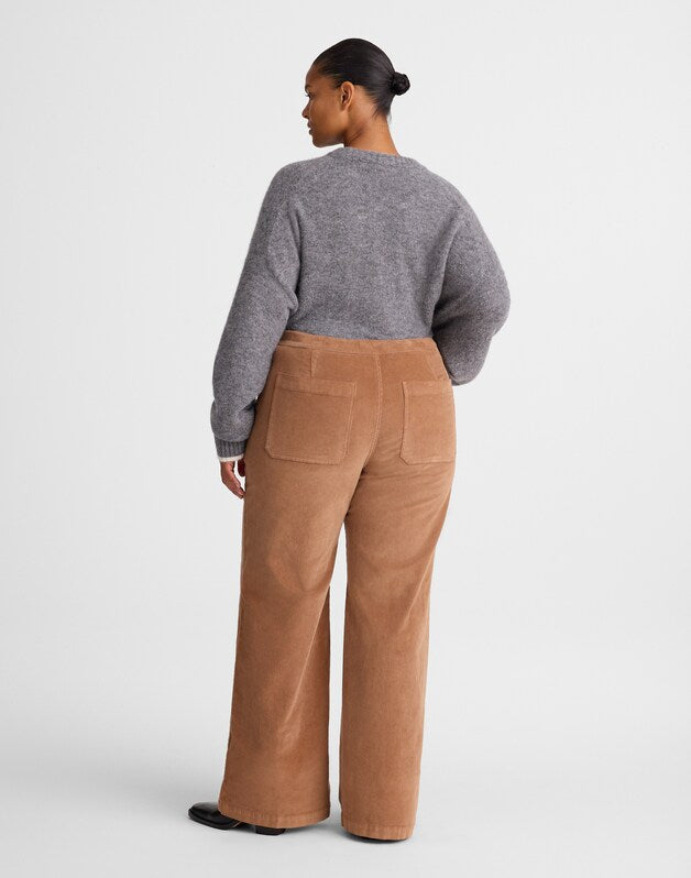The Plus Wide-Leg Pant in Corduroy TOASTED UMBER