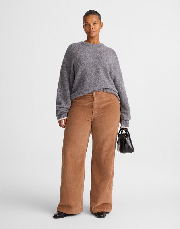 The Plus Wide-Leg Pant in Corduroy TOASTED UMBER