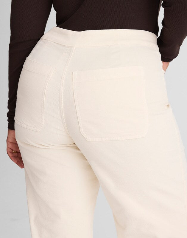 The Plus Wide-Leg Pant in Corduroy VINTAGE IVORY