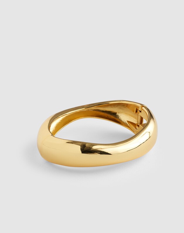 Sculpted Chunky Bangle ANTIQUE GOLD