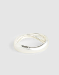 Sculpted Chunky Bangle LIGHT SILVER OX