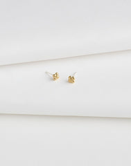 Demi-Fine Mini Dotted Stud Earrings 14K GOLD