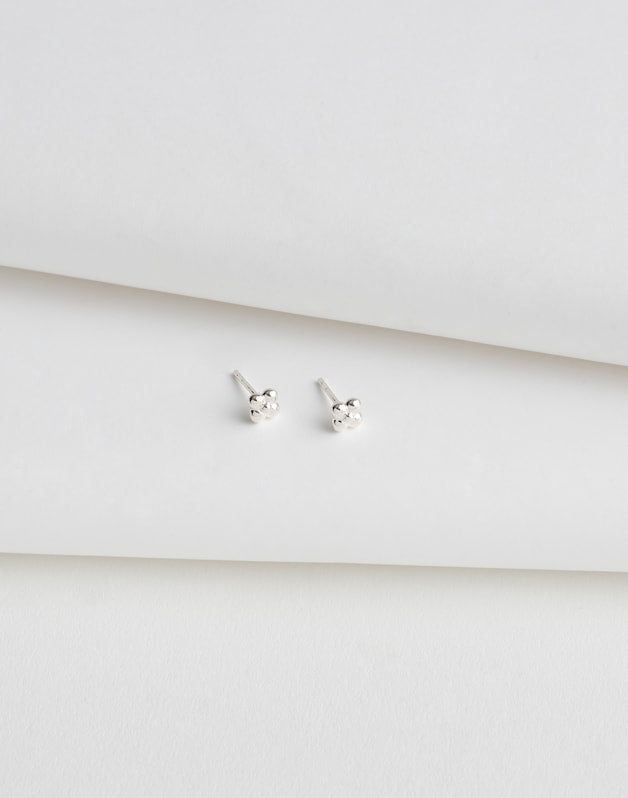 Demi-Fine Mini Dotted Stud Earrings STERLING SILVER