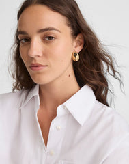 Sculpted Droplet Statement Stud Earrings ANTIQUE GOLD