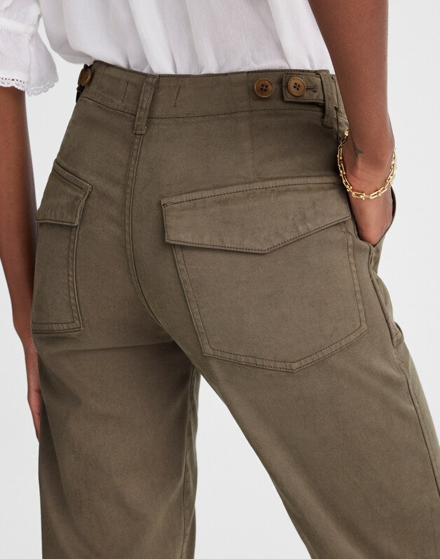 Utility Straight-Leg Pants FADED OLIVE