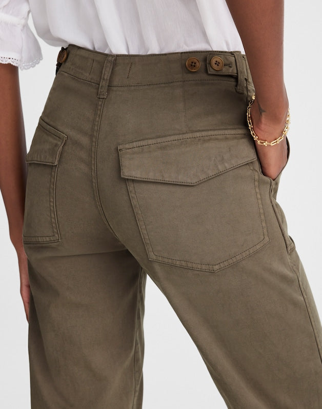 Utility Straight-Leg Pants FADED OLIVE
