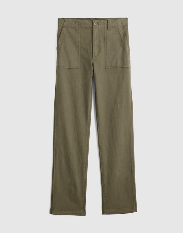 Utility Straight-Leg Pants FADED OLIVE