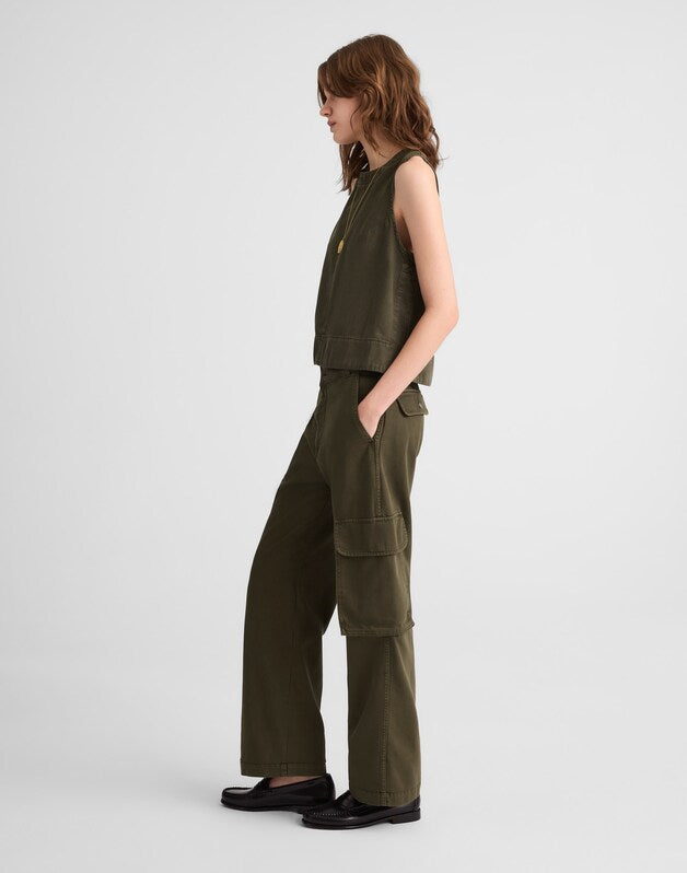 Utility Wide-Leg Trousers FADED IVY