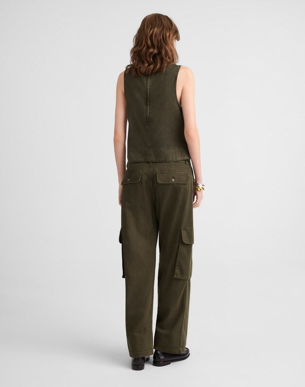 Utility Wide-Leg Trousers FADED IVY