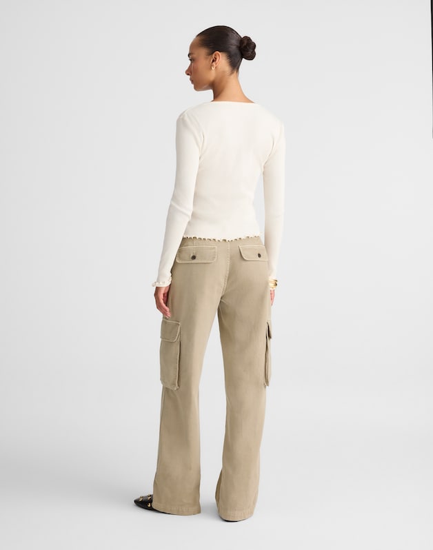 Utility Wide-Leg Trousers COASTAL DUNE