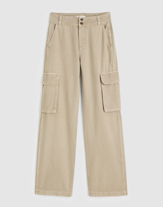 Utility Wide-Leg Trousers COASTAL DUNE