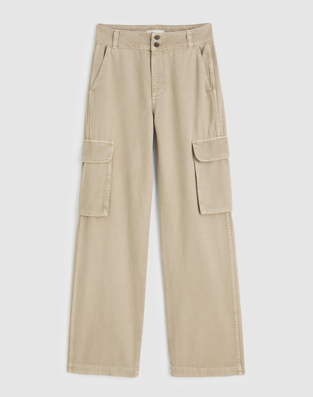 Utility Wide-Leg Trousers COASTAL DUNE