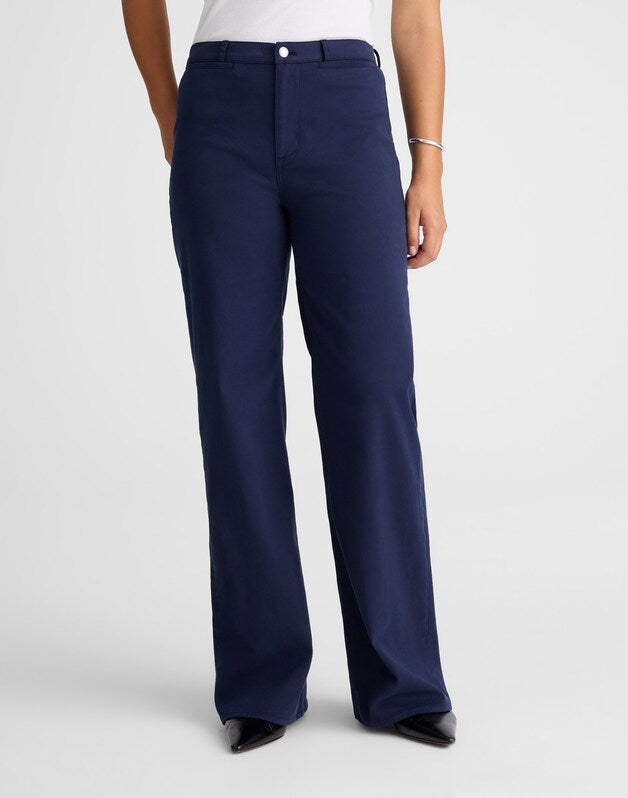 The Wide-Leg Pant in Twill MIDNIGHT NAVY