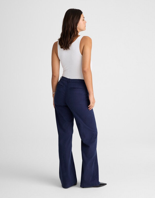 The Wide-Leg Pant in Twill MIDNIGHT NAVY