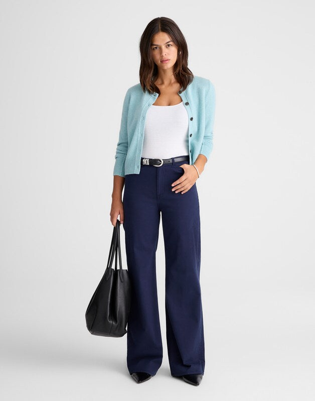 The Wide-Leg Pant in Twill MIDNIGHT NAVY
