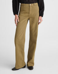 The Wide-Leg Pant in Twill GREEN KHAKI