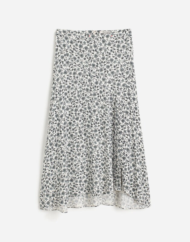 Midi Slip Skirt in Floral ELOISE FLORAL  IVORY