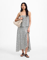 Midi Slip Skirt in Floral ELOISE FLORAL  IVORY