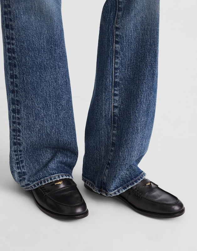 The Grayson Penny Loafer in Leather TRUE BLACK