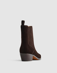 The Ingrid Chelsea Boot in Suede DARK CAROB