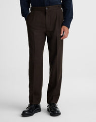 Officer Pants in Wool Blend CHOCOLATE