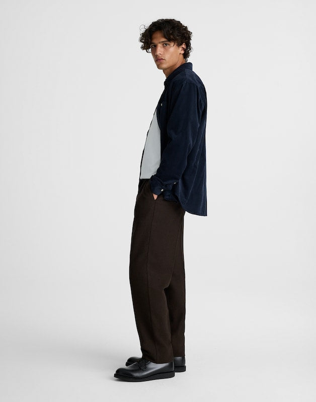 Officer Pants in Wool Blend CHOCOLATE