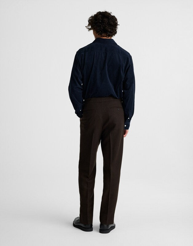 Officer Pants in Wool Blend CHOCOLATE