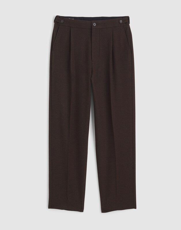 Officer Pants in Wool Blend CHOCOLATE
