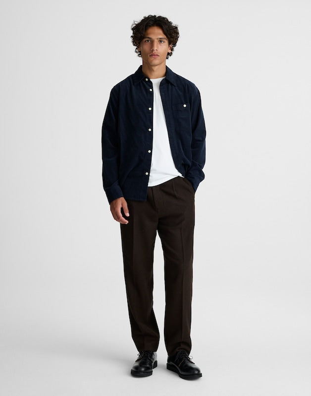 Officer Pants in Wool Blend CHOCOLATE