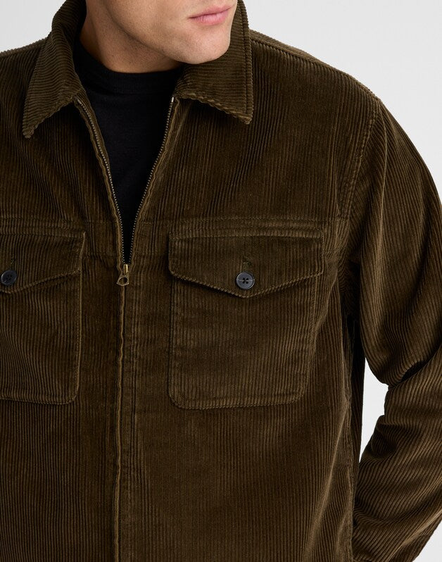 Zip-Front Jacket in Corduroy EXPEDITION GREEN