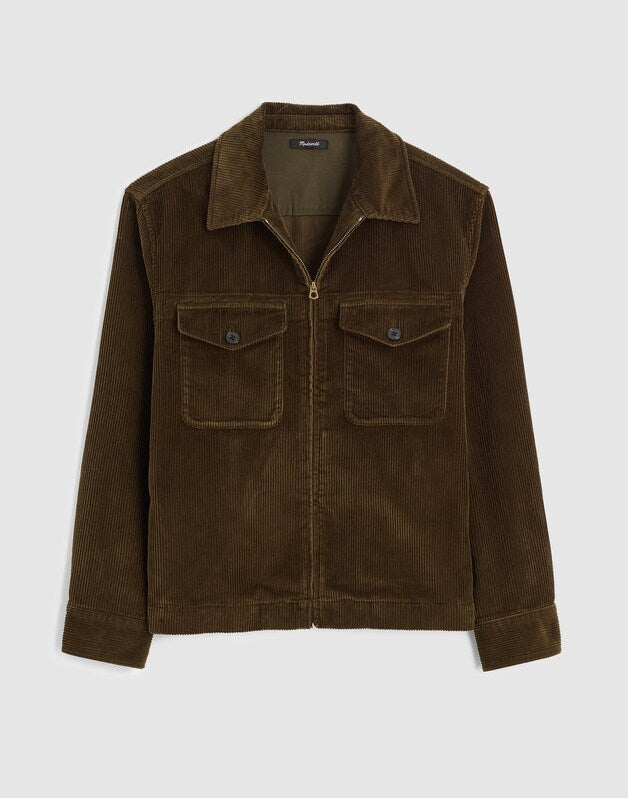 Zip-Front Jacket in Corduroy EXPEDITION GREEN