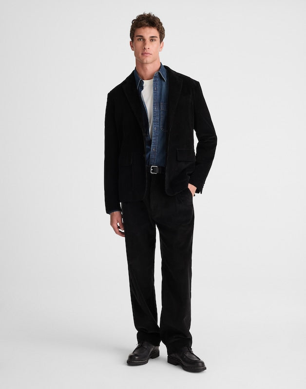 Unstructured Blazer in Corduroy WASHED BLACK