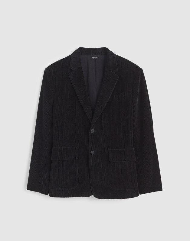 Unstructured Blazer in Corduroy WASHED BLACK
