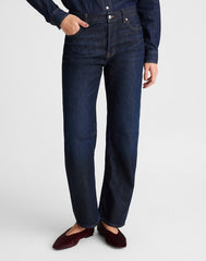 The Petite Darted Barrel-Leg Jean in SoftDrape FOUNDRY WASH