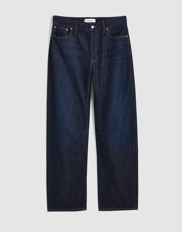 The Petite Darted Barrel-Leg Jean in SoftDrape FOUNDRY WASH