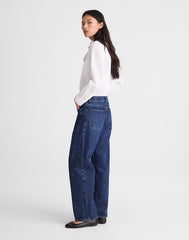 Tall Pieced Barrel-Leg Jeans in McKinney Wash MCKINNEY WASH