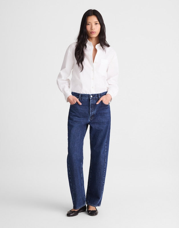 Tall Pieced Barrel-Leg Jeans in McKinney Wash MCKINNEY WASH