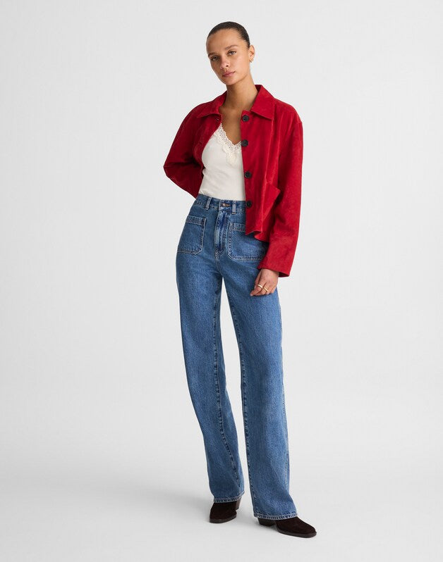 The Cleo Straight Jean in Petersburg Wash PETERSBURG WASH