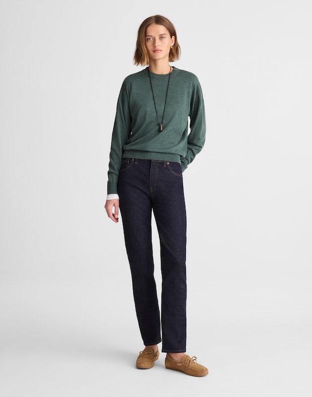 The Tall Jules Slim-Straight Jean in Rinse Wash RINSE WASH