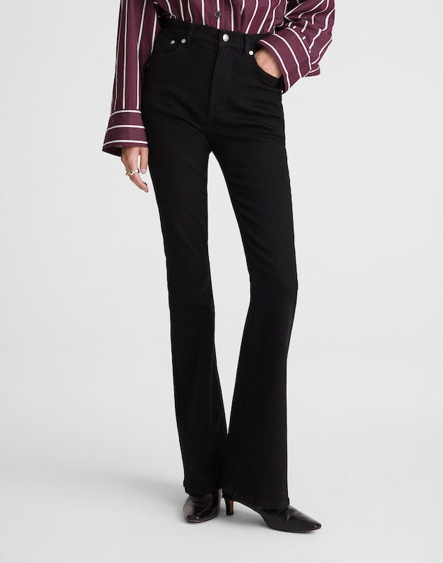 The Stretch Flare Jean BLACK RINSE WASH